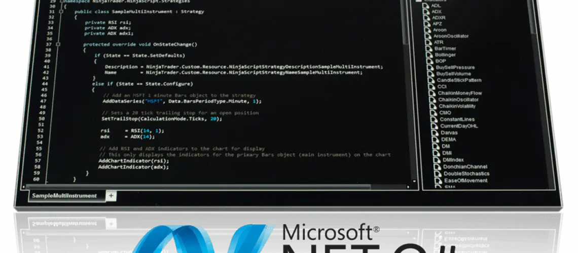 Trading software development workspace